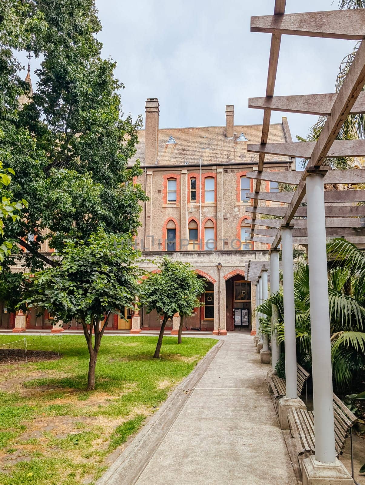 MELBOURNE, AUSTRALIA - DECEMBER 26 2024: Abbotsford Convent on a hot summer's day in Melbourne Australia