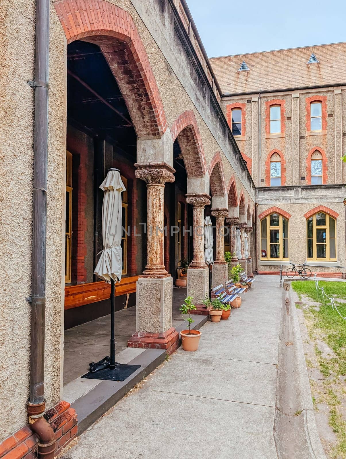 MELBOURNE, AUSTRALIA - DECEMBER 26 2024: Abbotsford Convent on a hot summer's day in Melbourne Australia