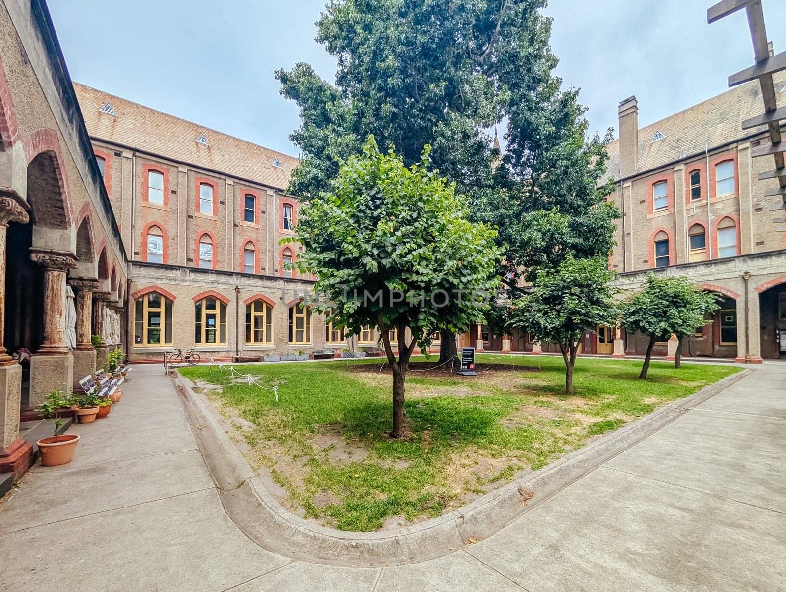 MELBOURNE, AUSTRALIA - DECEMBER 26 2024: Abbotsford Convent on a hot summer's day in Melbourne Australia