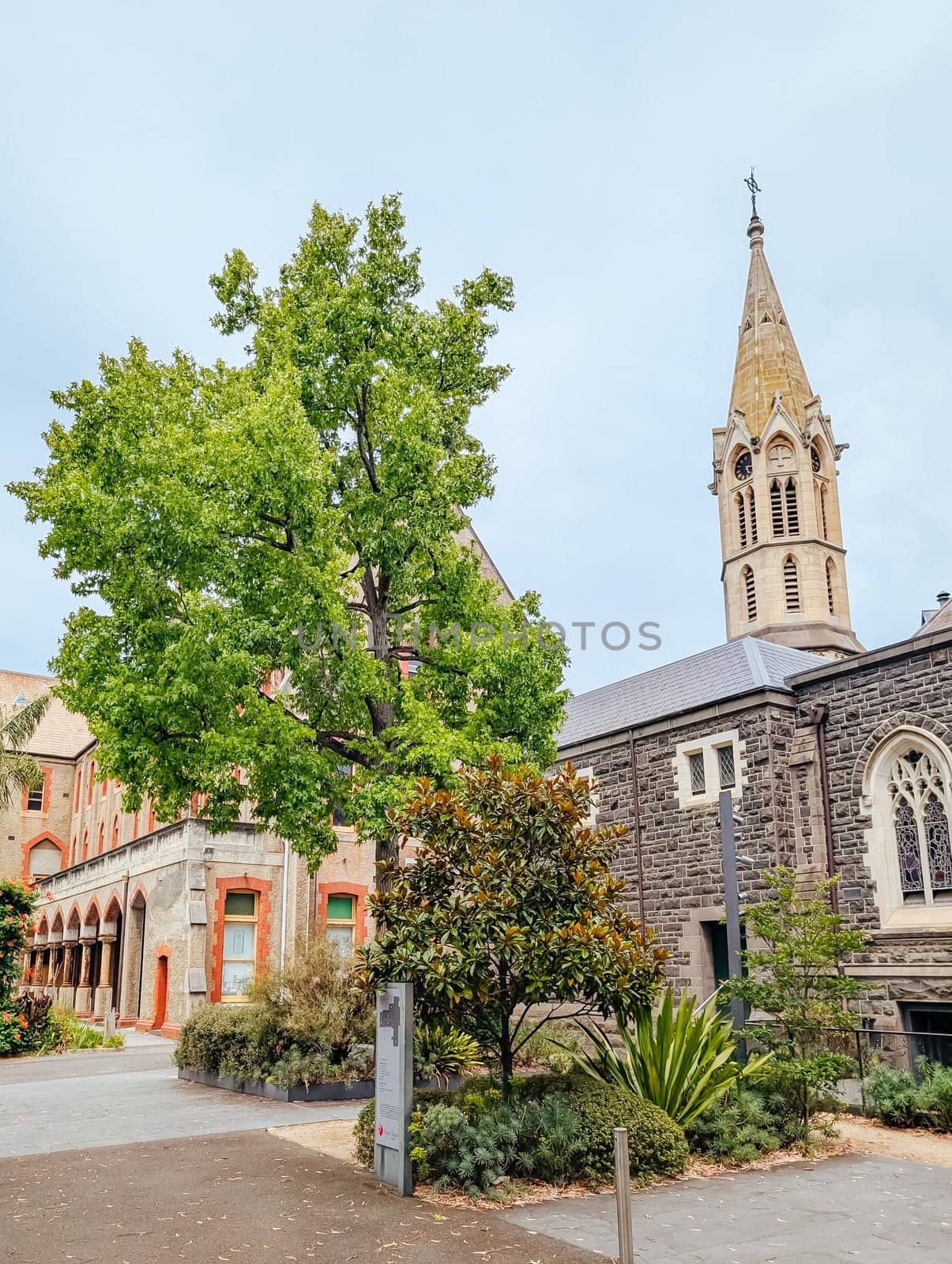 MELBOURNE, AUSTRALIA - DECEMBER 26 2024: Abbotsford Convent on a hot summer's day in Melbourne Australia