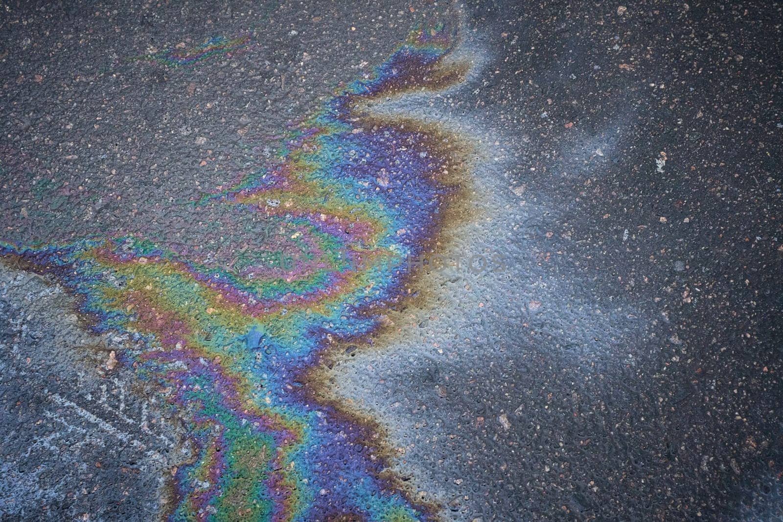 Abstract background texture with gasoline or oil spill.