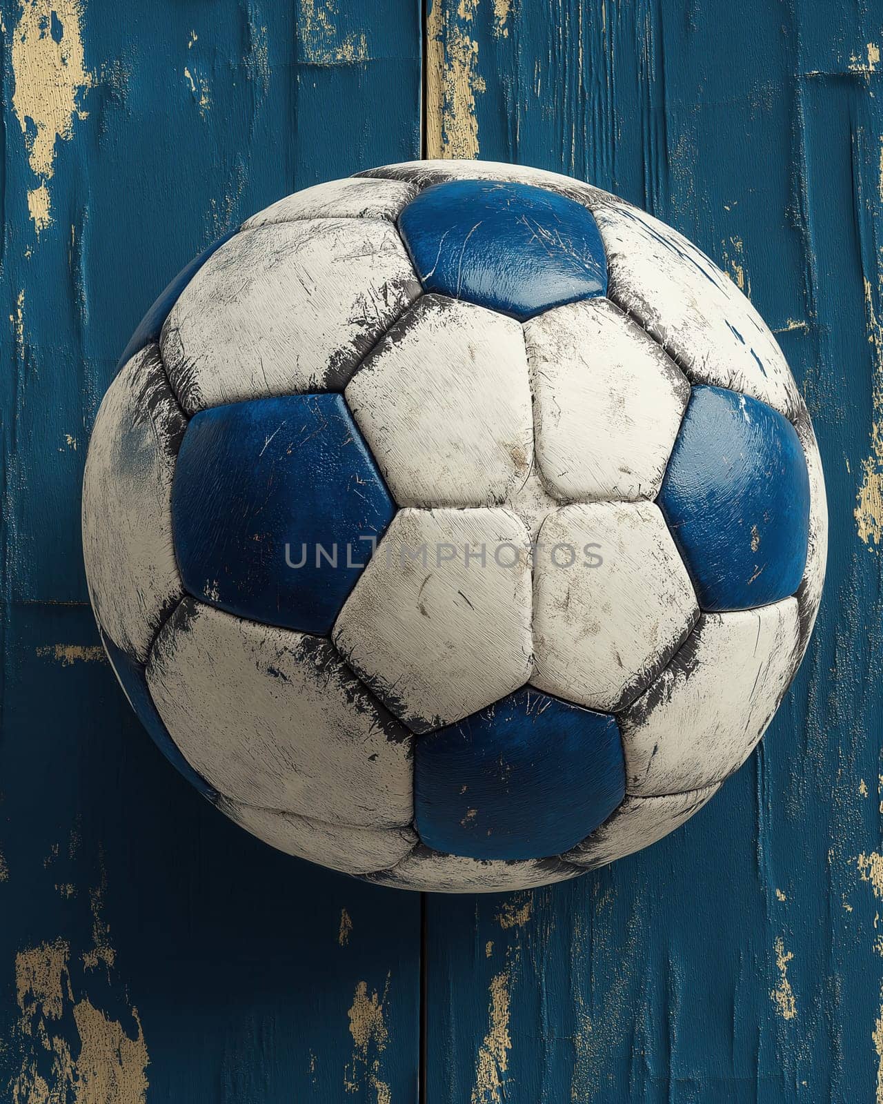 A soccer ball on an abstract background. Selective focus.