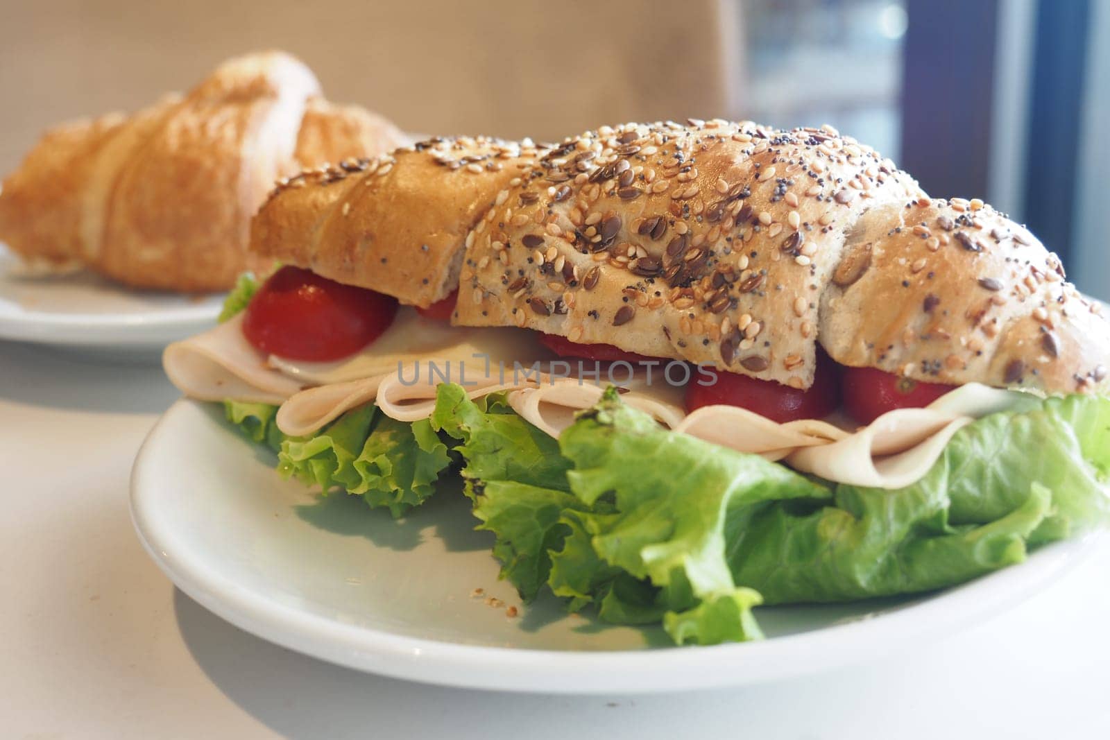 Sandwich With Smoked Chicken Salami.