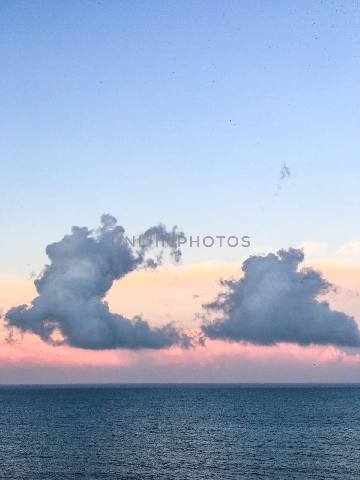 Sunset over the Mediterrenian in Collioure, Occitanie, France. High quality photo