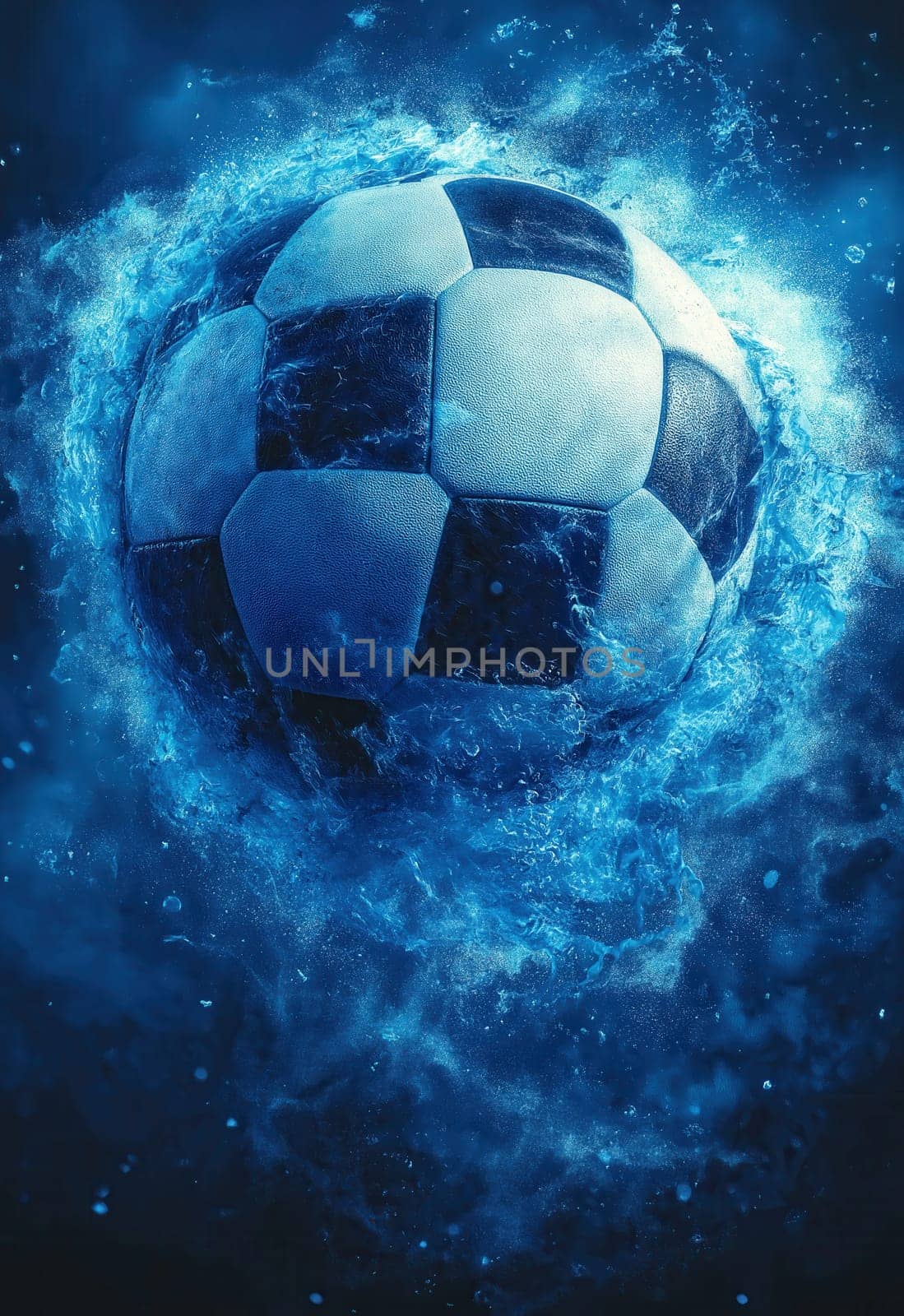 A soccer ball on an abstract background. Selective focus.