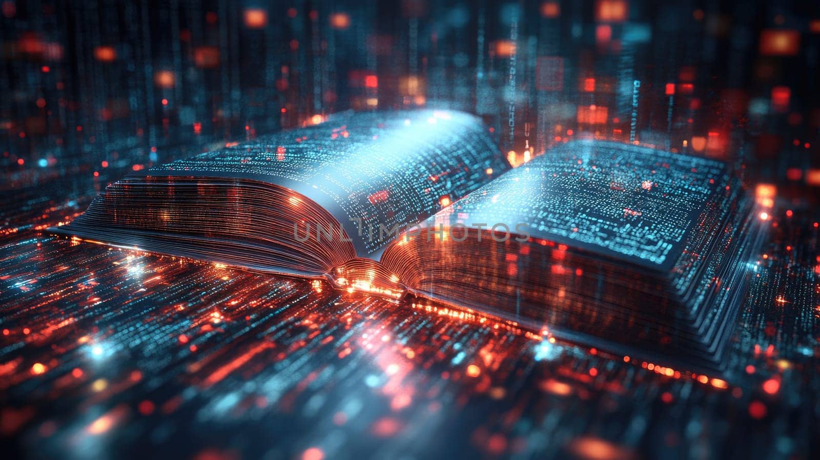 Digital Transformation: converting books, data streams, education innovation, technology integration, modern learning tools, digitalization process, content conversion, intelligent systems