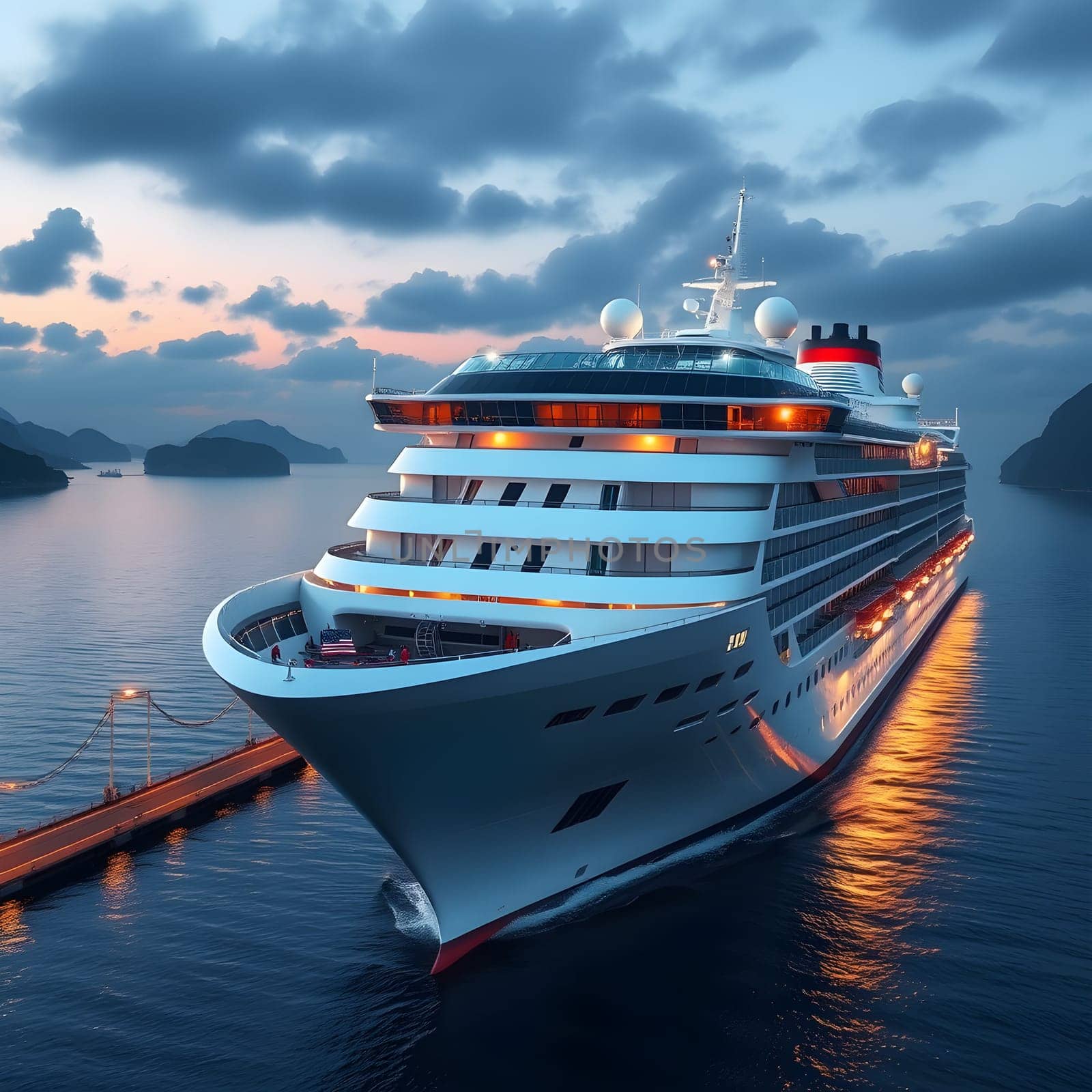 cruise liner sails at sea, travel summer. High quality photo