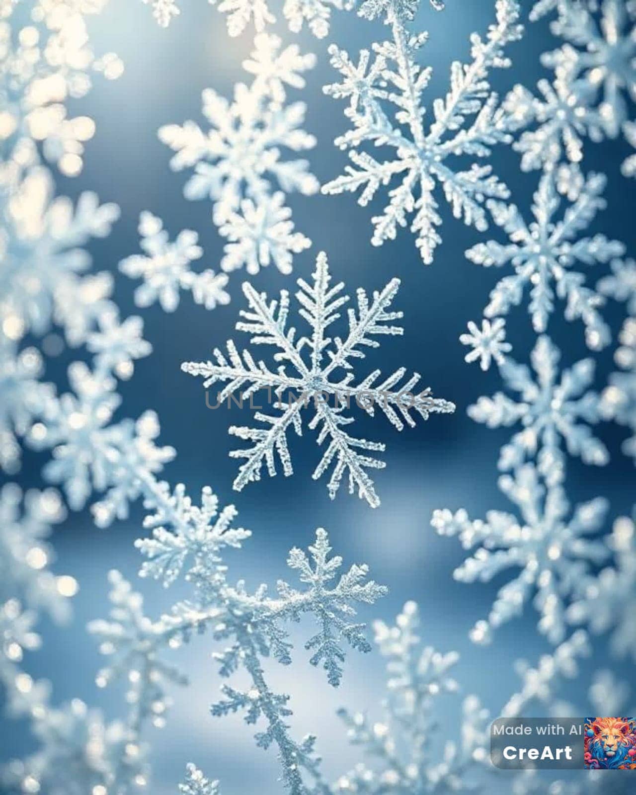 snowflake snow winter white blue background figure cold season. High quality photo illustration