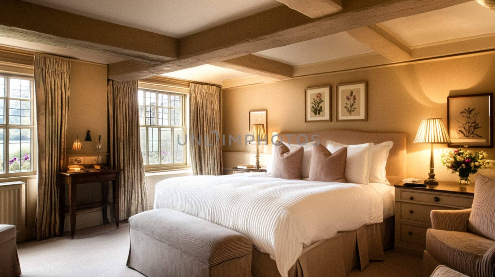 Country cottage decor, Cotswolds style interior design, furniture and home decor in elegant English country house style idea