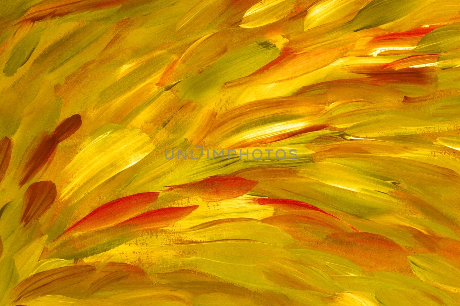 Hand drawn acrylic autumn yellow aesthetic textured background