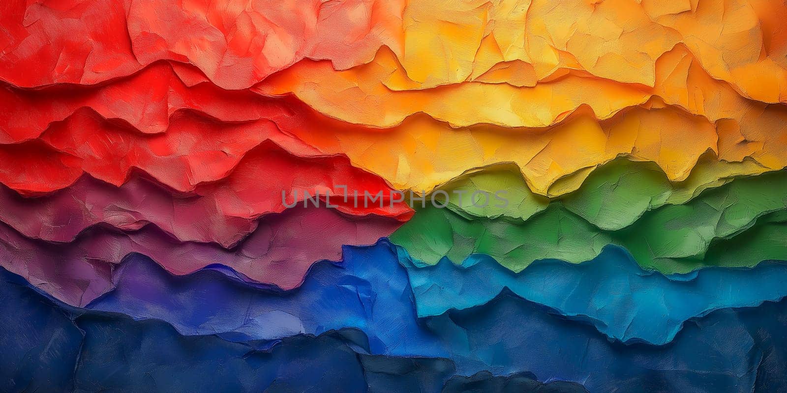 Layers of vibrant colors create texture