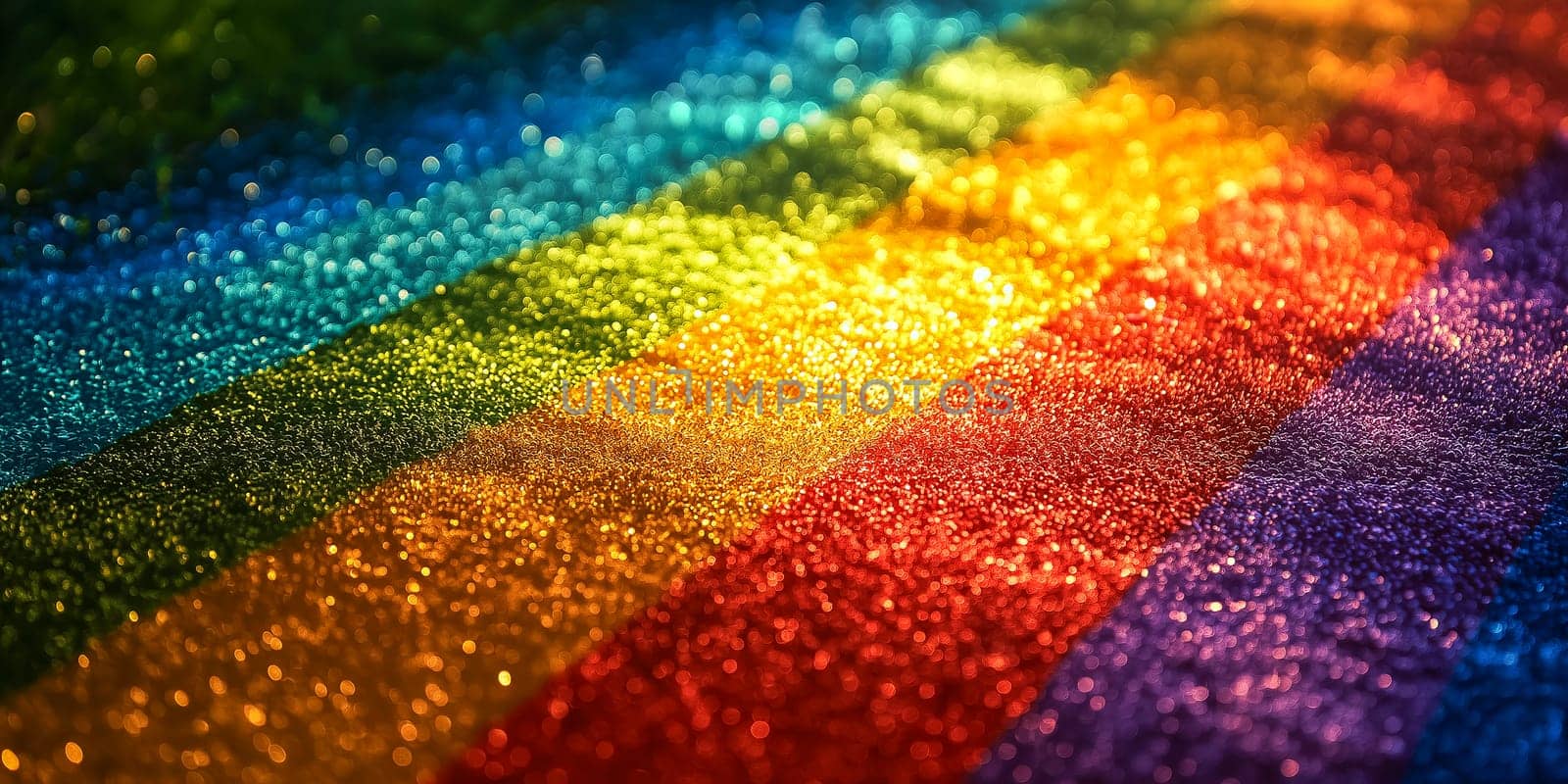 Rainbow glitter vibrant colors a celebration of diversity.