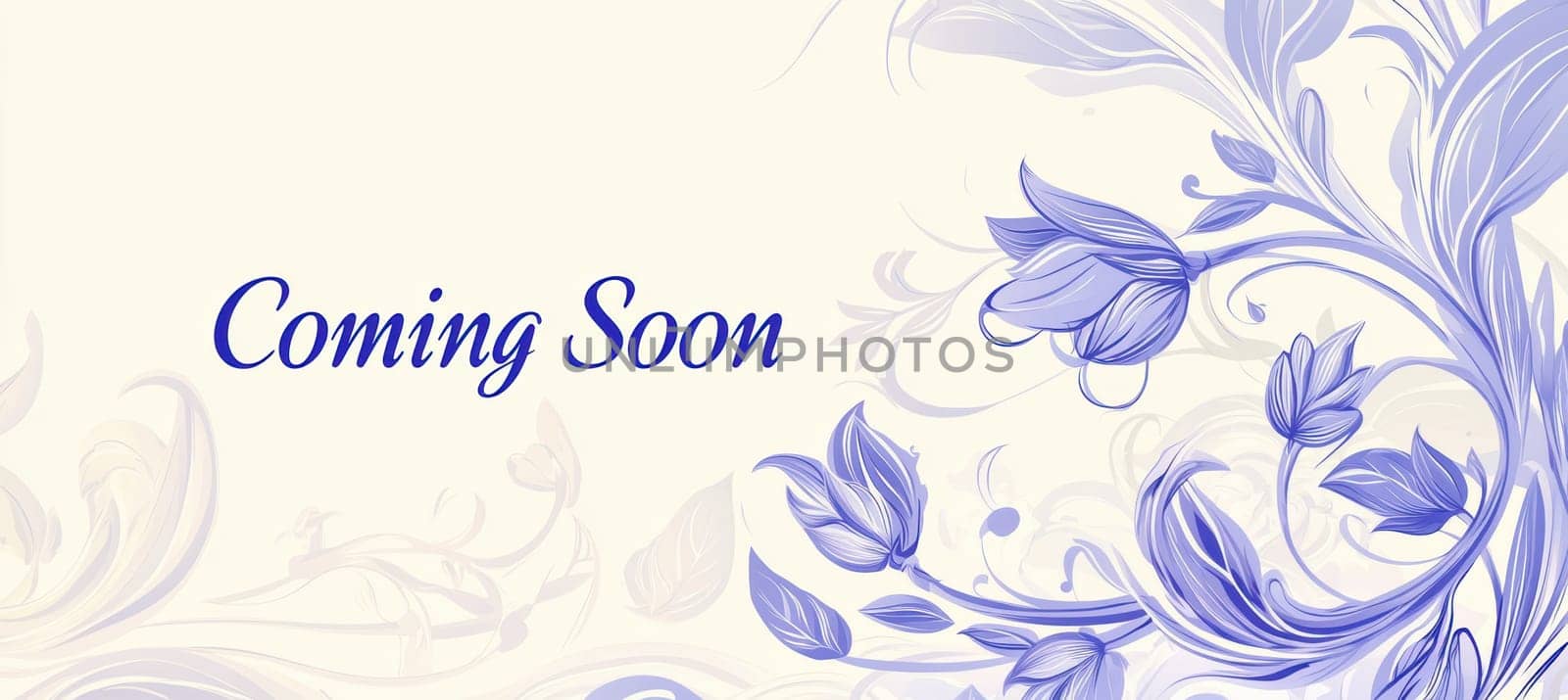 A tranquil banner design with a soft pastel gradient of lavender and cream, featuring flowing wave patterns and subtle floral illustrations. perfect for spa or wellness services, offering a calming and inviting preview of what's to come.