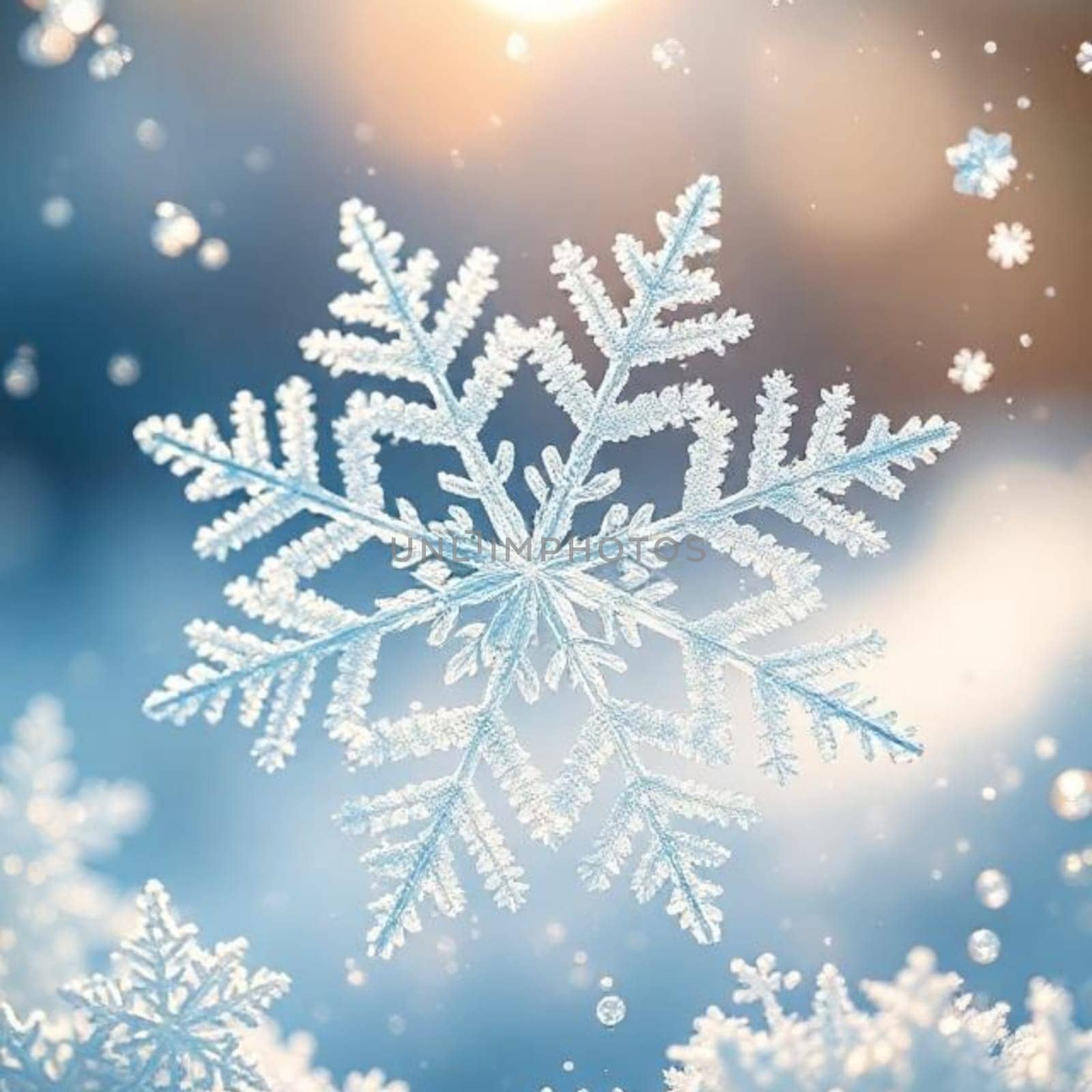 snowflake snow winter white blue background figure cold season. High quality photo illustration