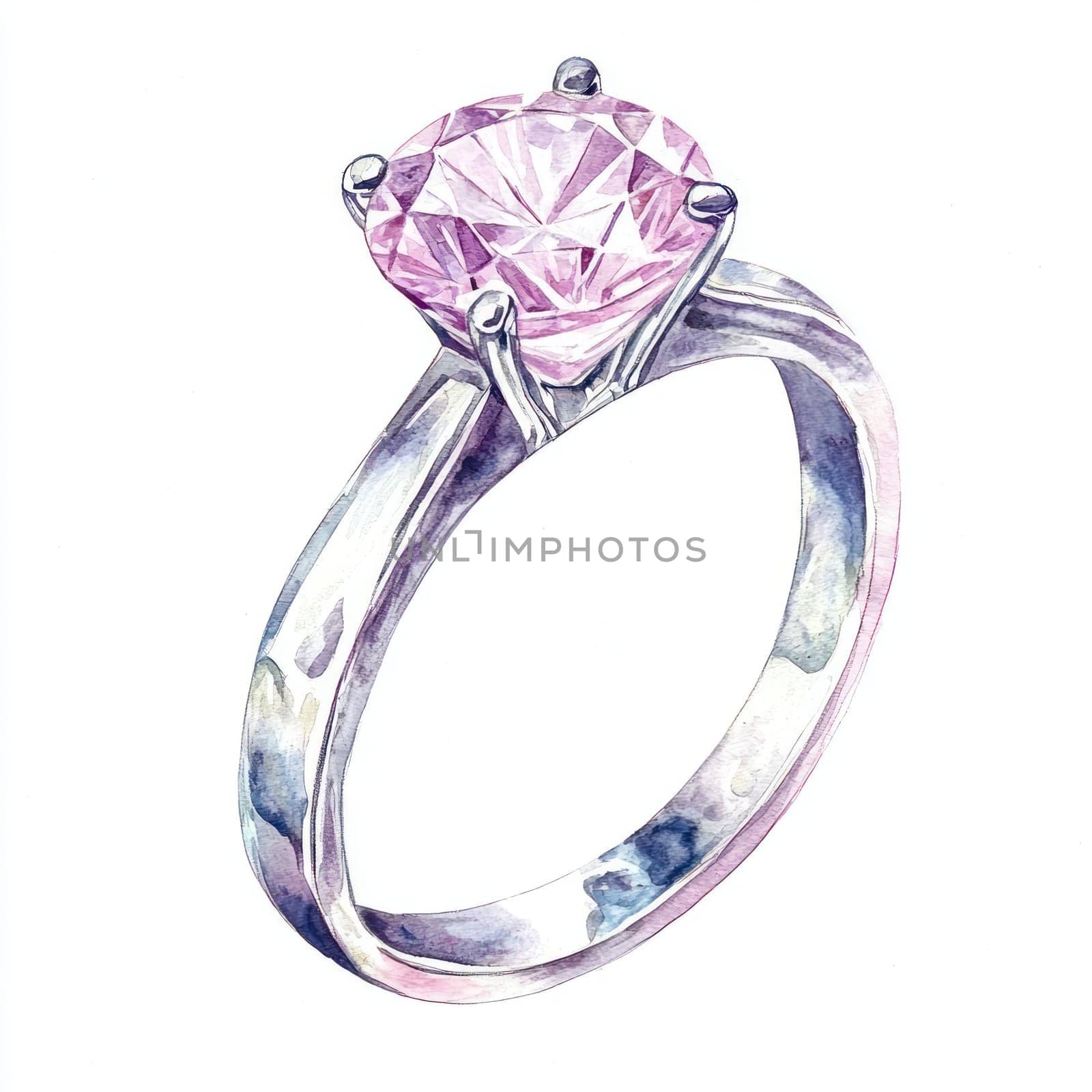 A stunning pink diamond ring with sleek silver band, showcasing elegance and beauty. Perfect for special occasions or as gift