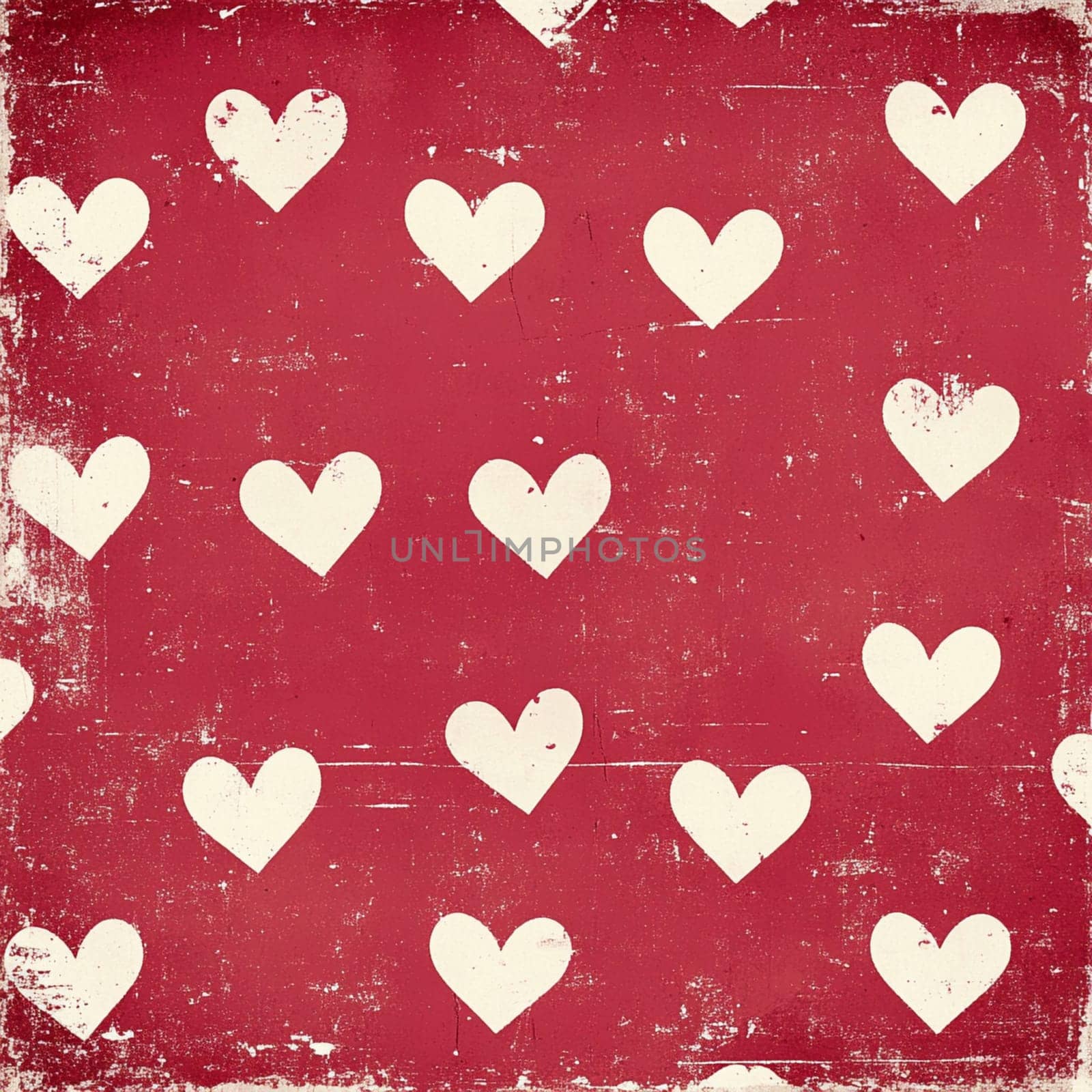 Playful hearts in a scattered pattern create a cheerful backdrop, adding love to festive occasions everywhere.
