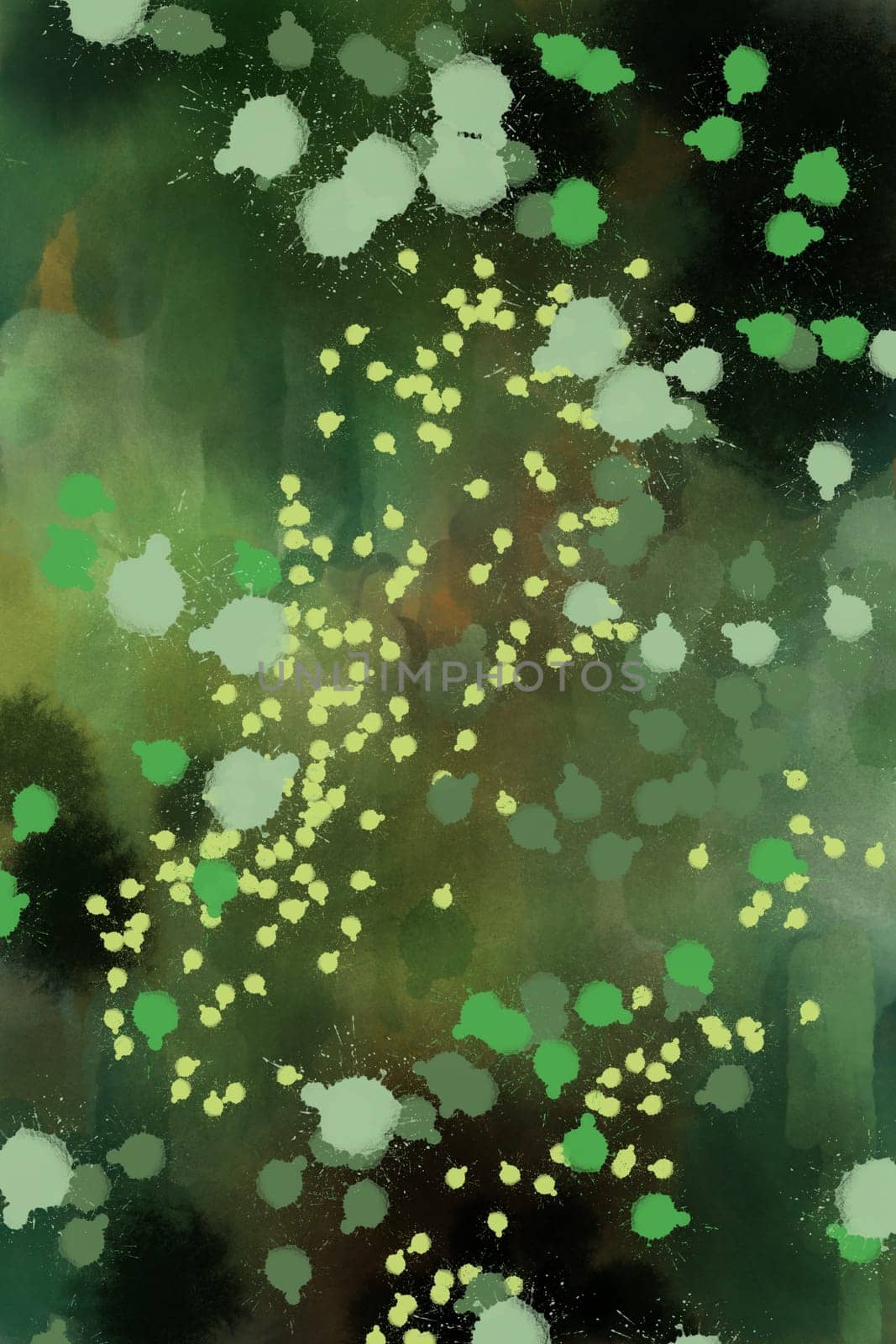 green-beige spotted camouflage textured background with brush strokes