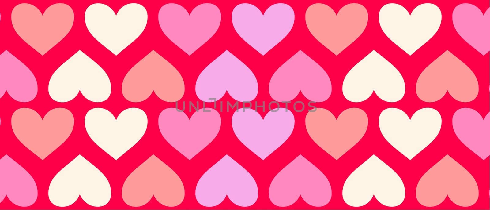 Pattern with love Valentine hearts. Template holiday illustration. Valentines cute romantic cartoon hearts .