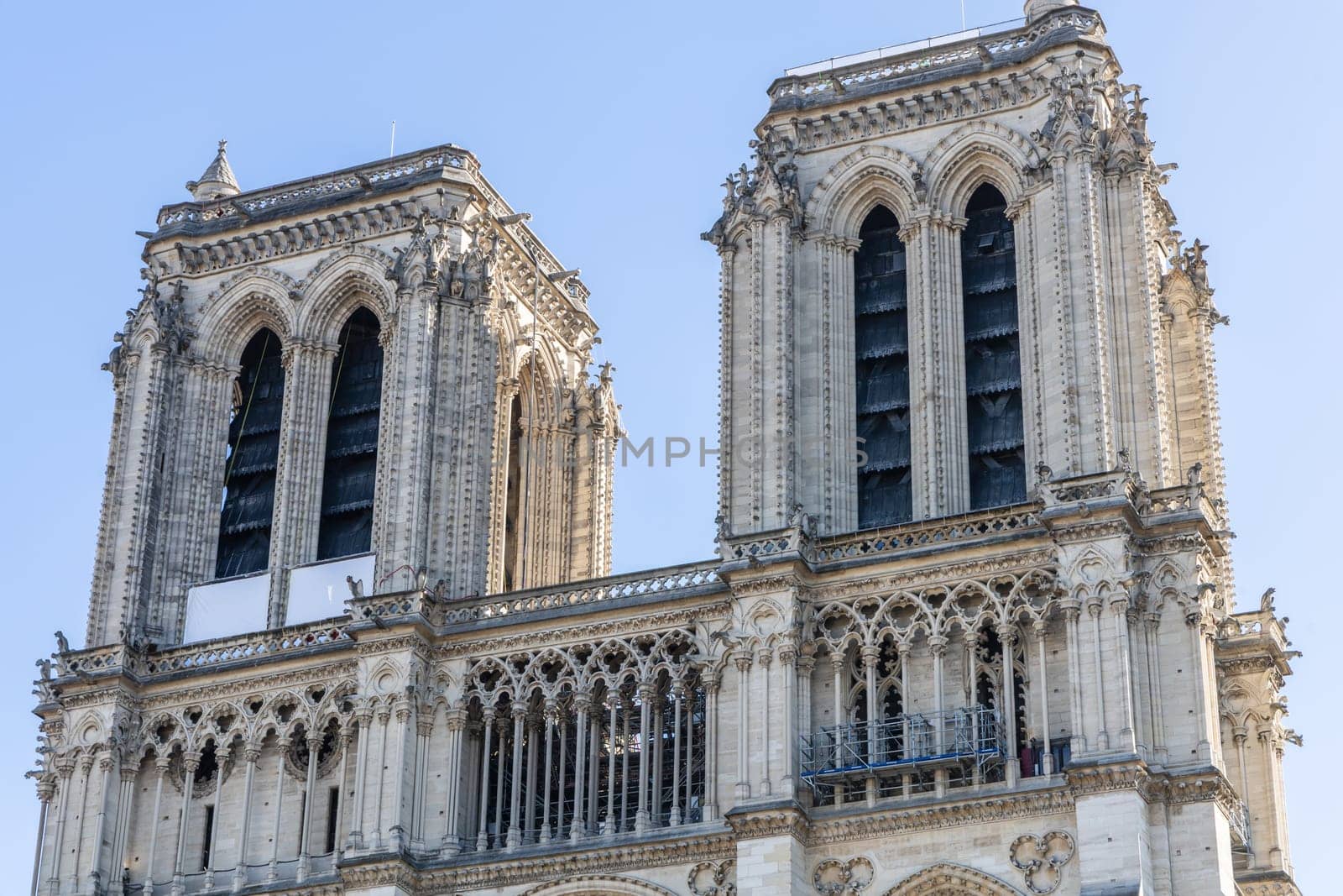 Newly restored Notre Dame Cathedral in Paris after the fire. Paris, France