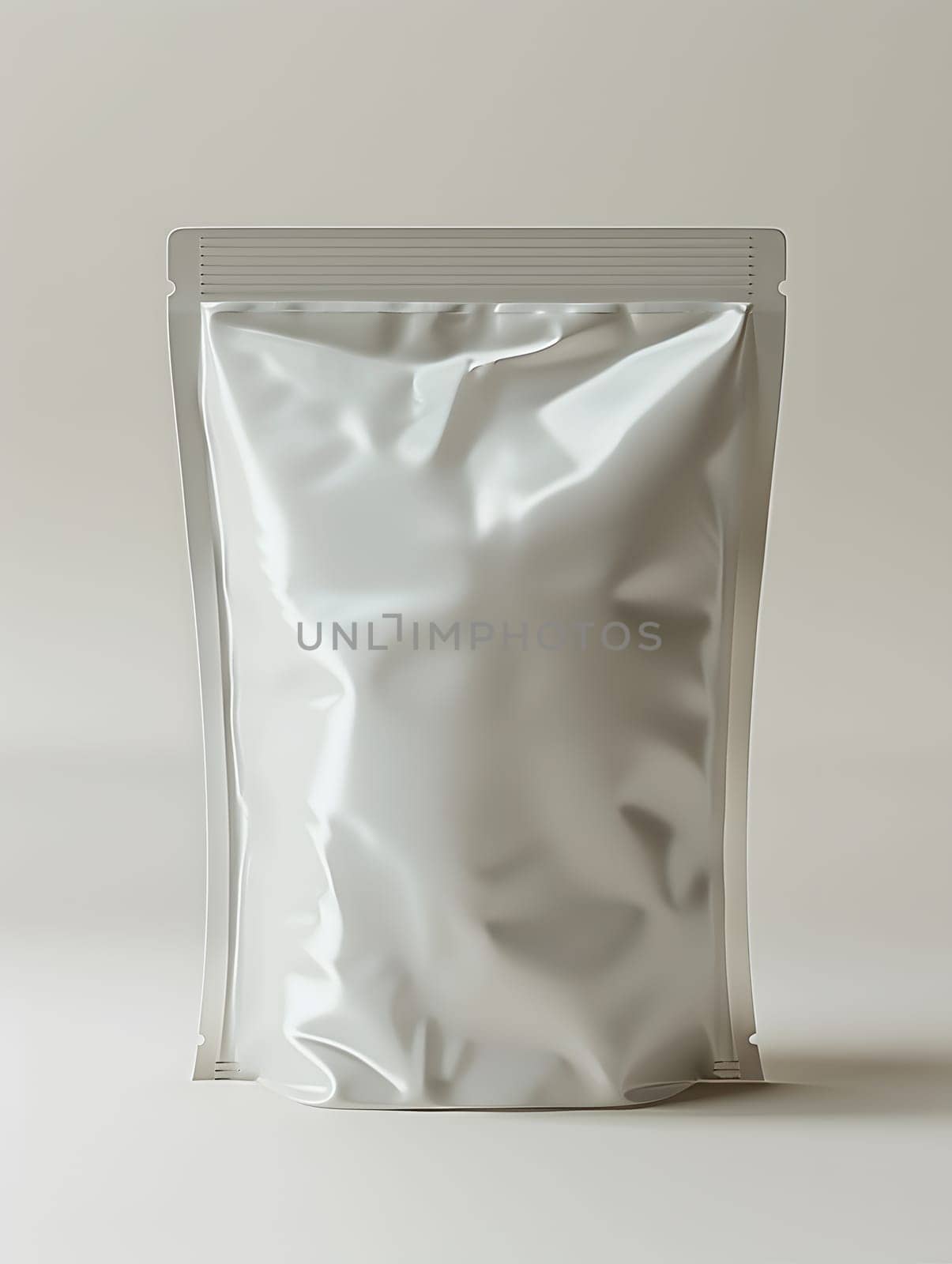 A rectangular white plastic bag with a zipper, ideal for storing drinkware or serveware. The transparent material allows for easy visibility of liquid contents