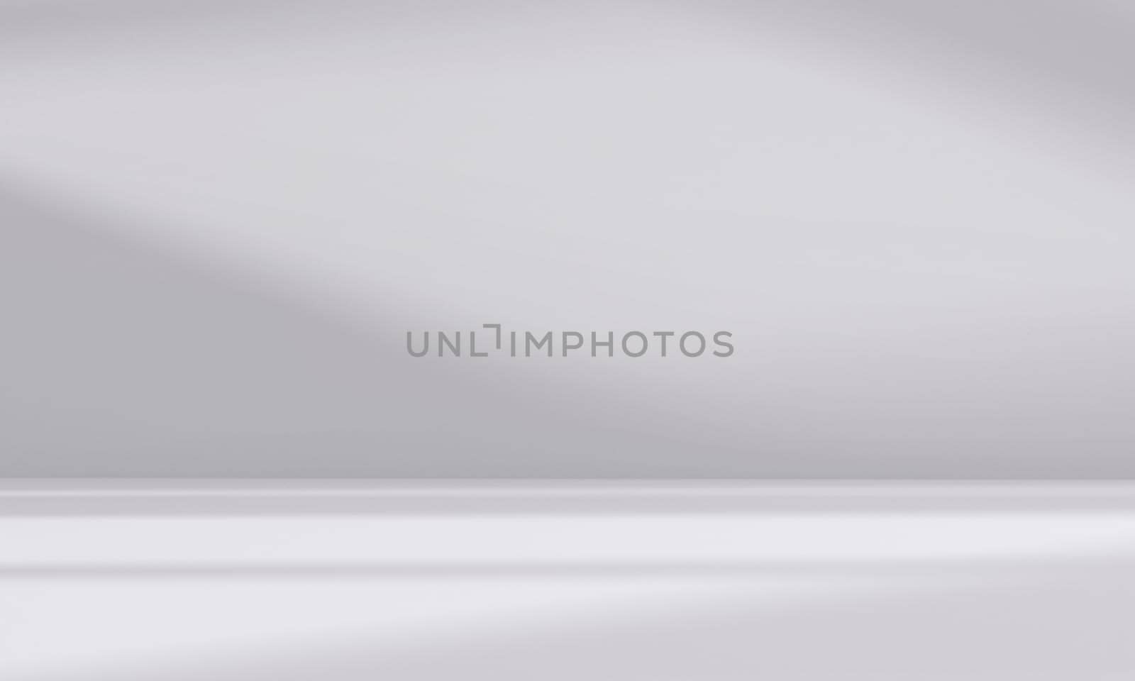 abstract white studio room with light and shadow from window background for product display presentation