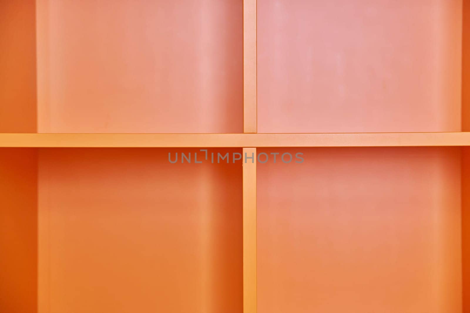 Empty interior wall shelves, background, product text editing, copy space by VH-studio