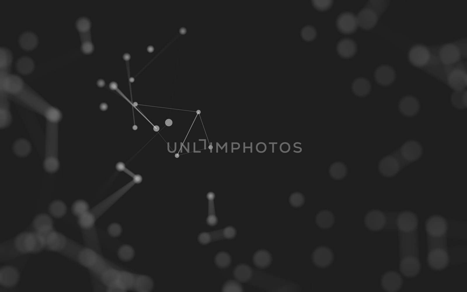 Abstract background. Molecules technology with polygonal shapes, connecting dots and lines. Connection structure. Big data visualization.  by teerawit