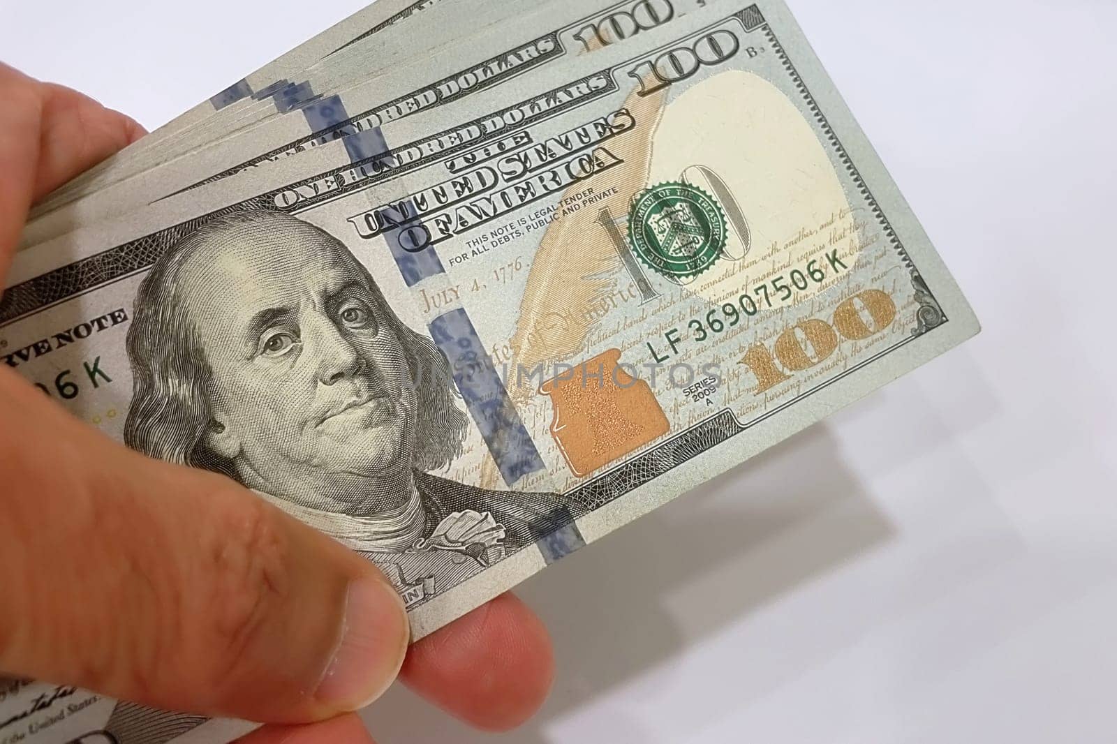 US Dollar Banknotes.A close-up view of various US dollar banknotes. Finance and economy concept.