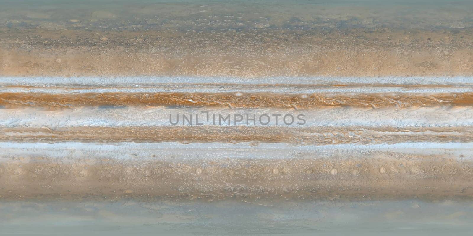 Textured 3d glossy surface of the planet Jupiter in close-up