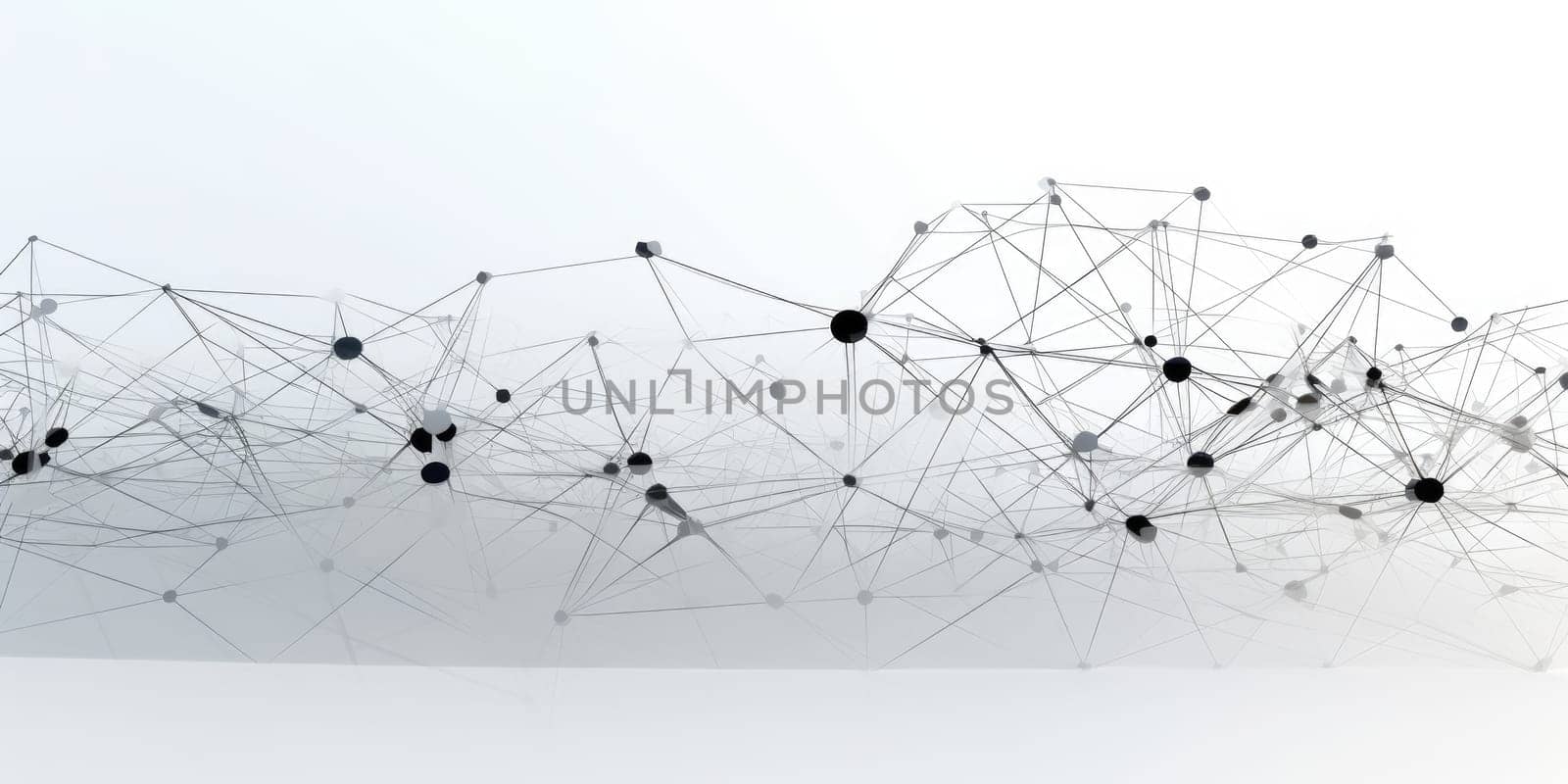 3D network connections with plexus design background wallpaper. Generative AI weber. by biancoblue