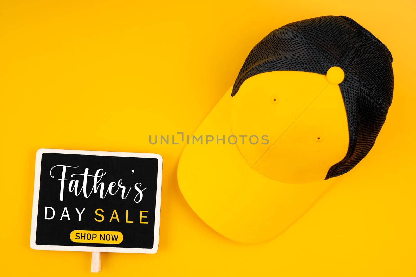 Happy Father's Day, Sale Creative promotion Poster or banner shopping with hat. by Gamjai