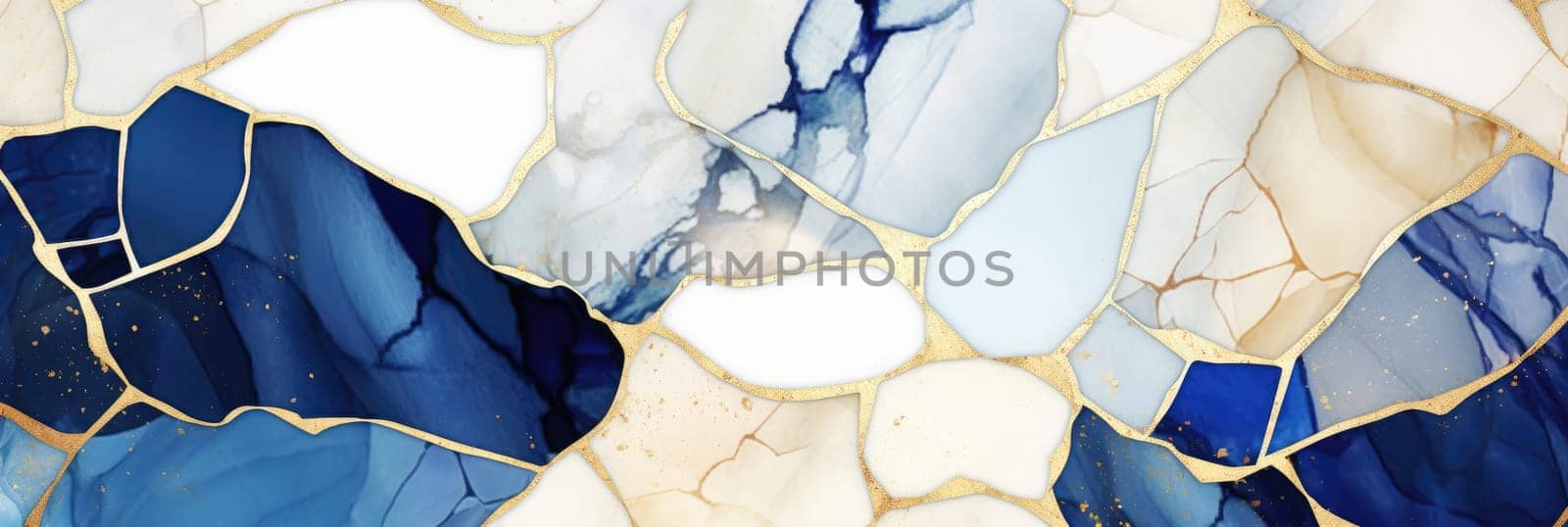 Abstract watercolor artwork mixed with buzzy geometric shapes for background of social media banner generative AI image