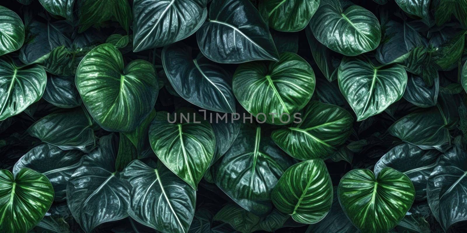 Dark green betel leaves dramatic photo effect background, realism, realistic, hyper realistic. Generative AI image weber.