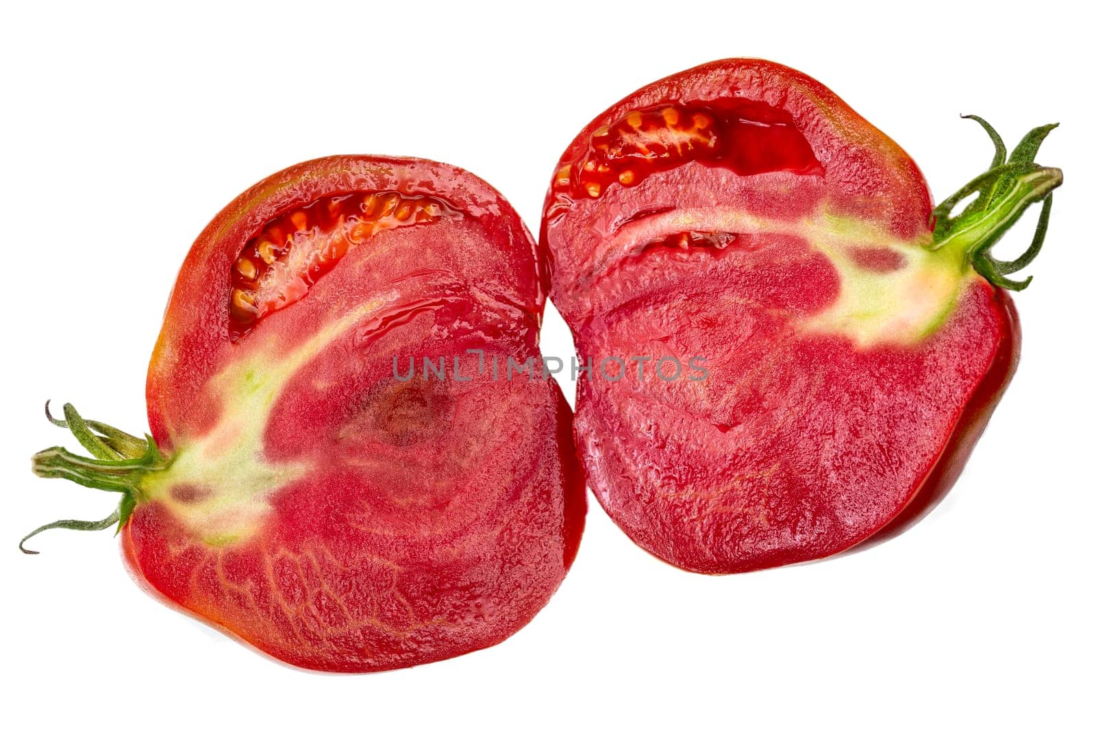 Tomatoes isolate on white background. Tomato half isolated. by JPC-PROD