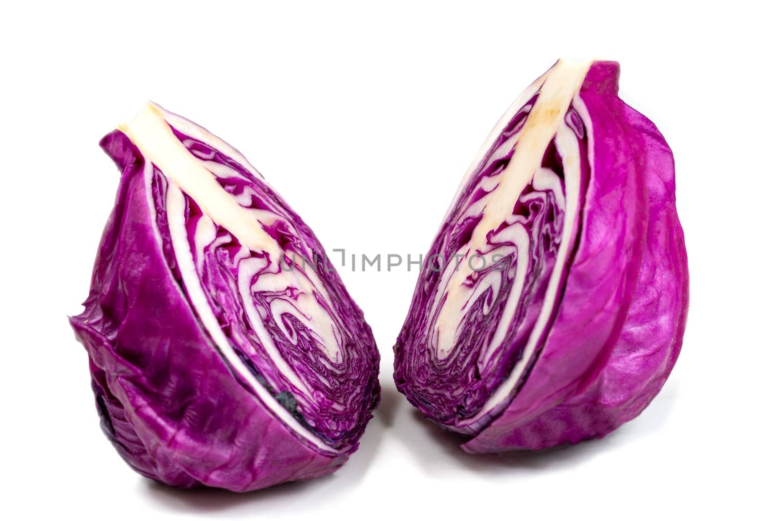 beautiful organic red cabbage isolated on white by JPC-PROD