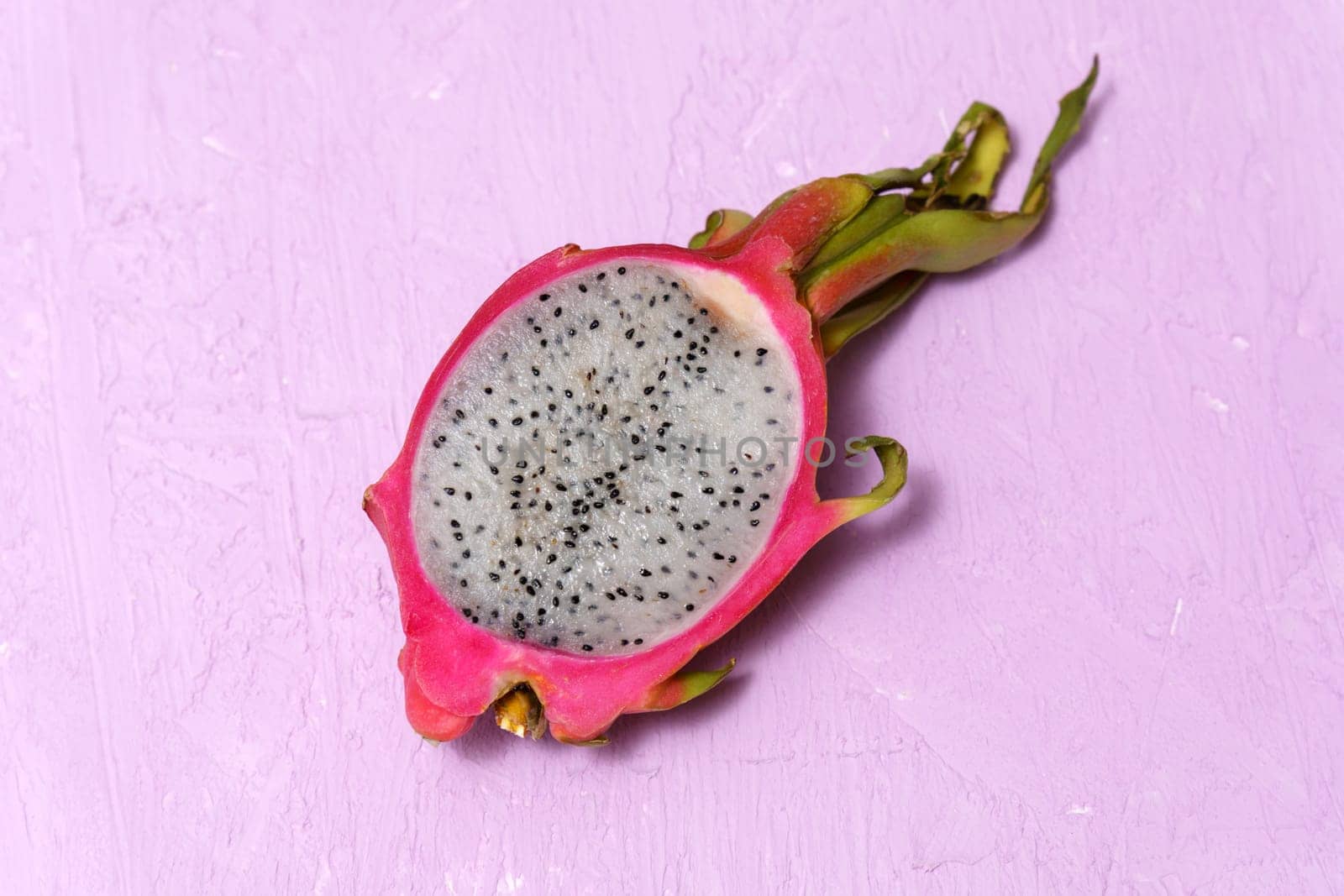 Dragon fruit tropical healthy fruit concept, dragon fruit slice and cut half