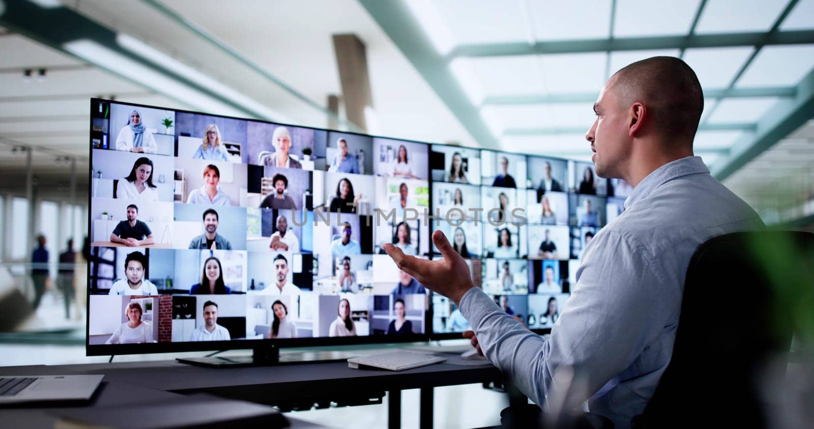 Online Video Conference Webinar On Computer