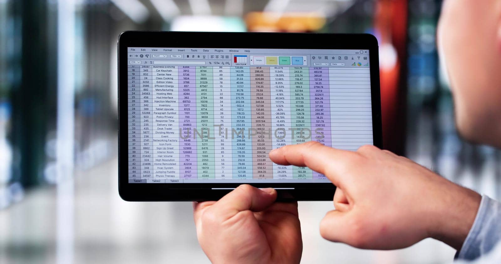 Financial Analyst Man Using Hybrid Medical Software On Laptop To Analyze Data