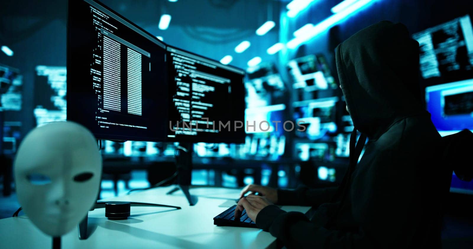 Hacker Stealing Data From Computer