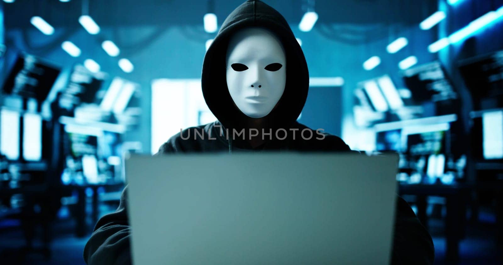Cyber Security Risk. Thief Man