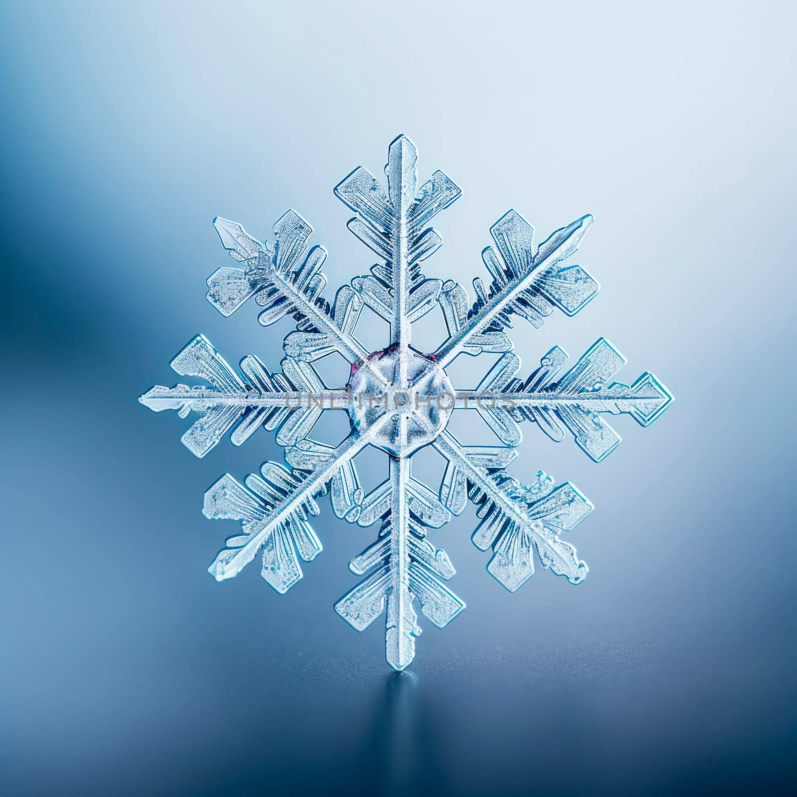 Snowflake close-up, minimalism. by Spirina