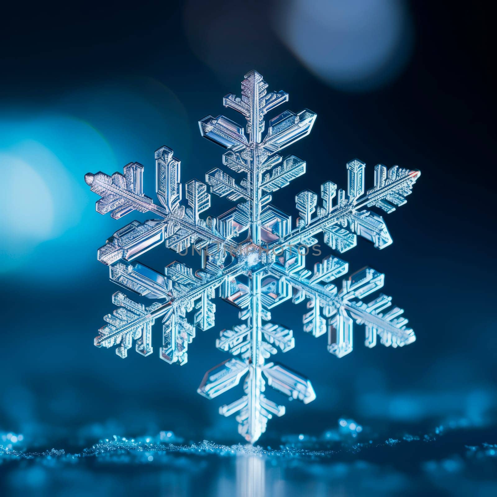 Snowflake close-up, minimalism. by Spirina