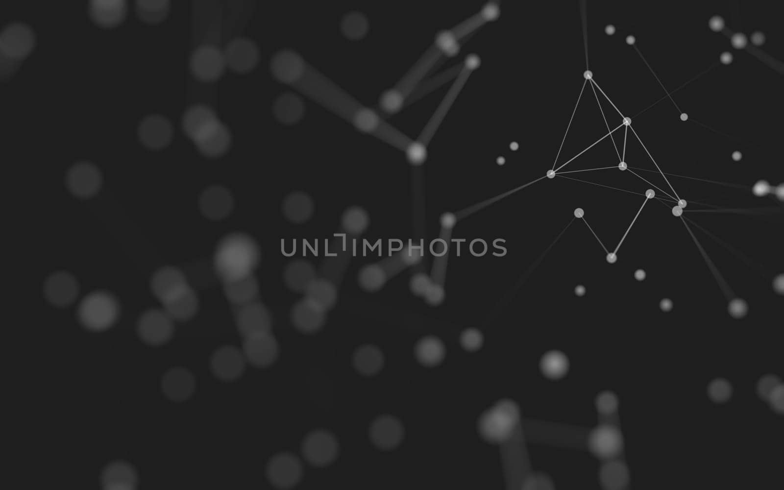 Abstract background. Molecules technology with polygonal shapes, connecting dots and lines. Connection structure. Big data visualization.  by teerawit