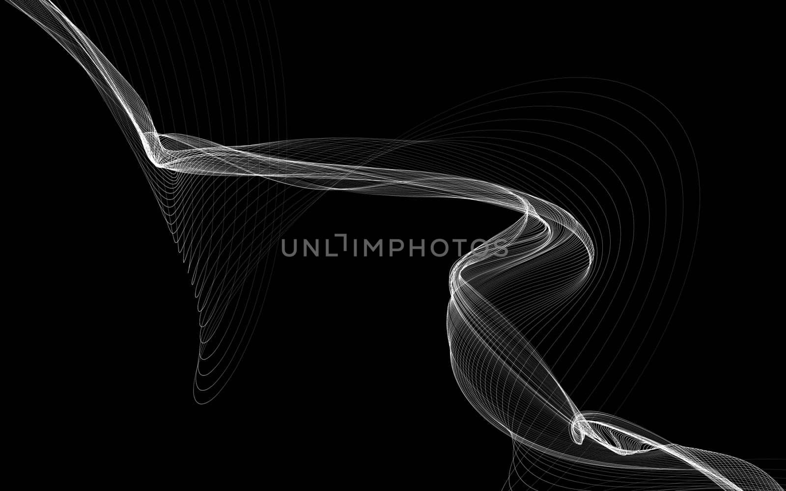 Dark abstract background with a glowing abstract waves by teerawit