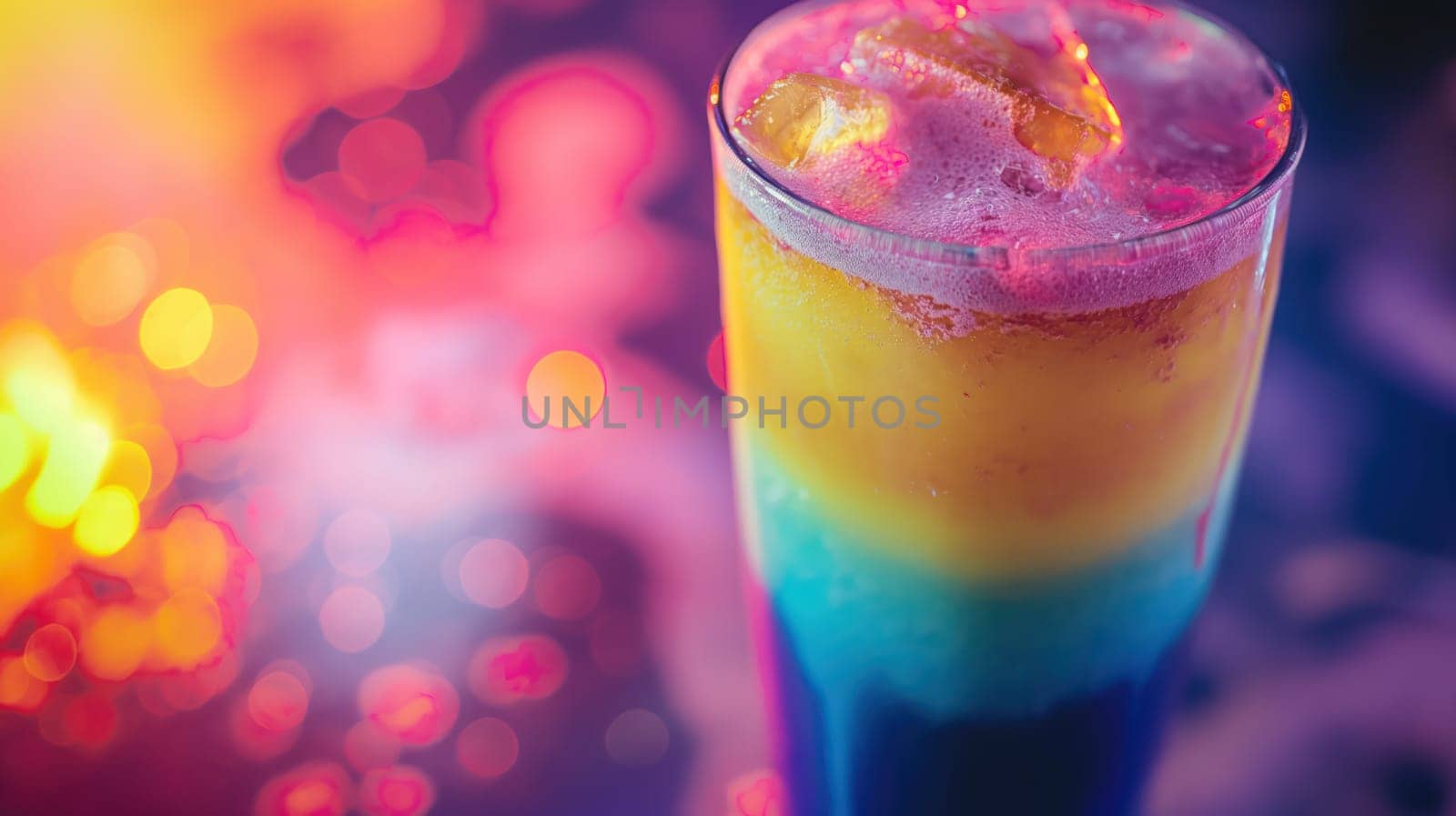 Colorful smoothie, healthy detox vitamin diet or vegan food concept. Generative AI image