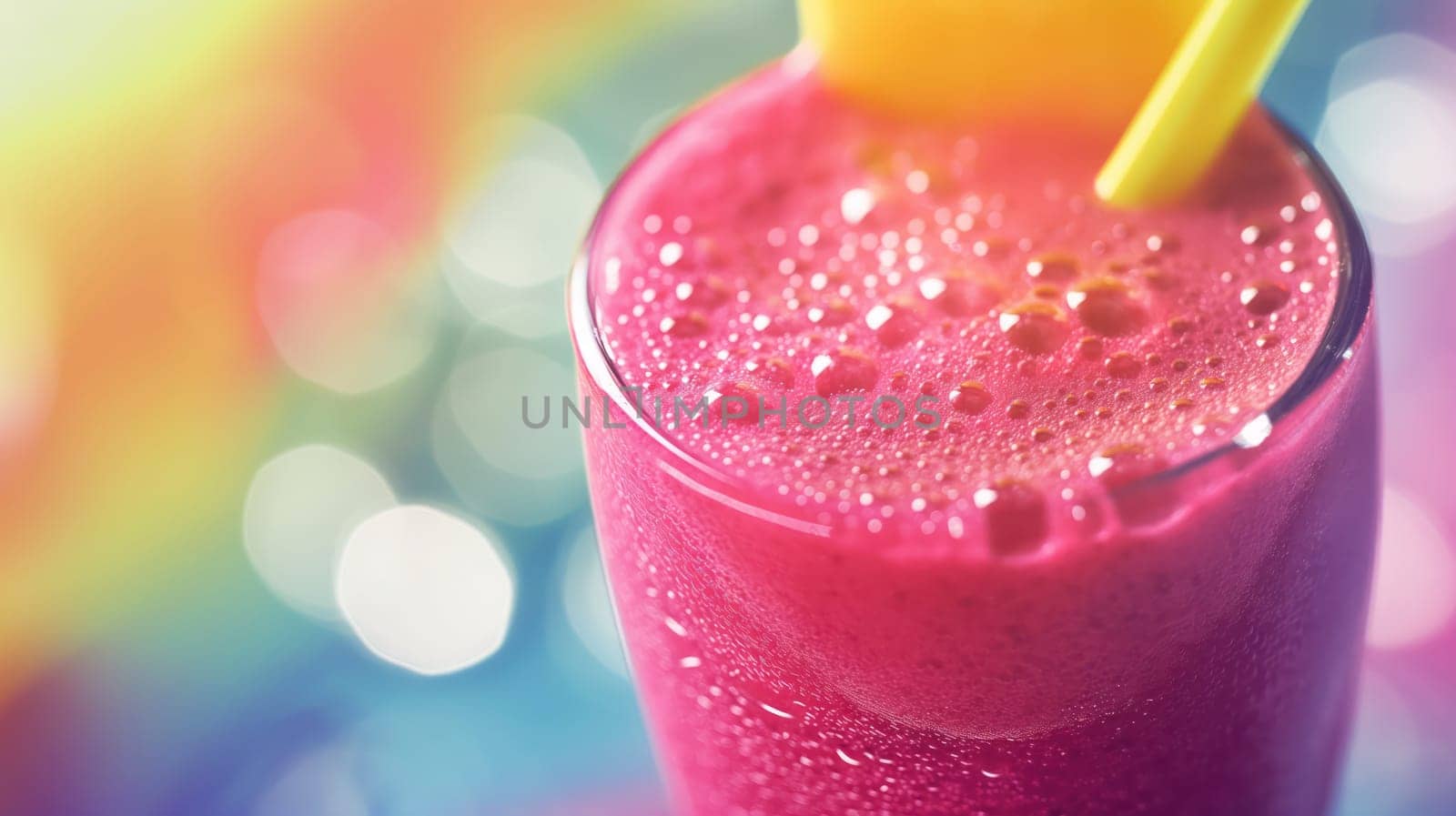 Red smoothie, healthy detox vitamin diet or vegan food concept. Generative AI image