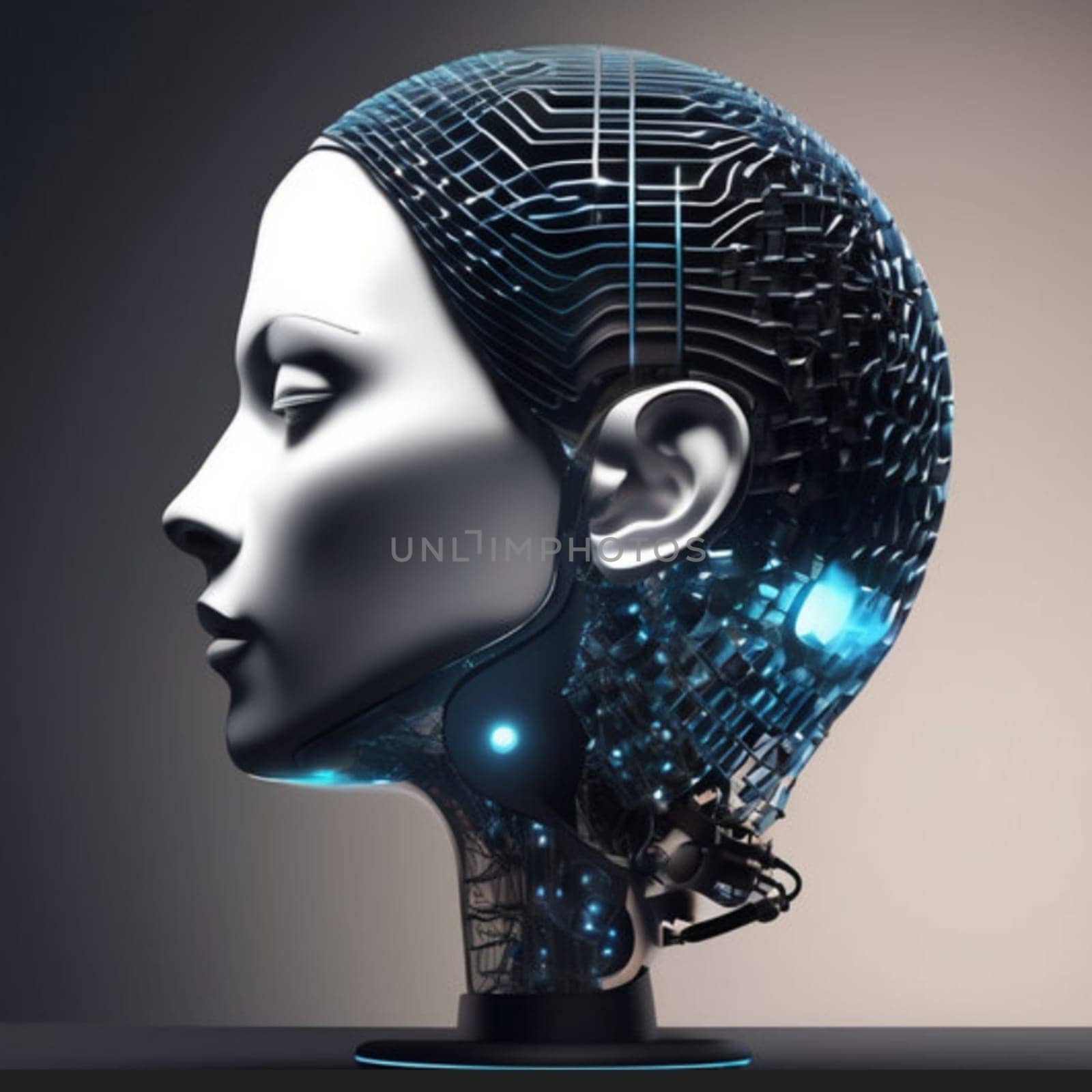 head girl robot modern technology. High quality photo