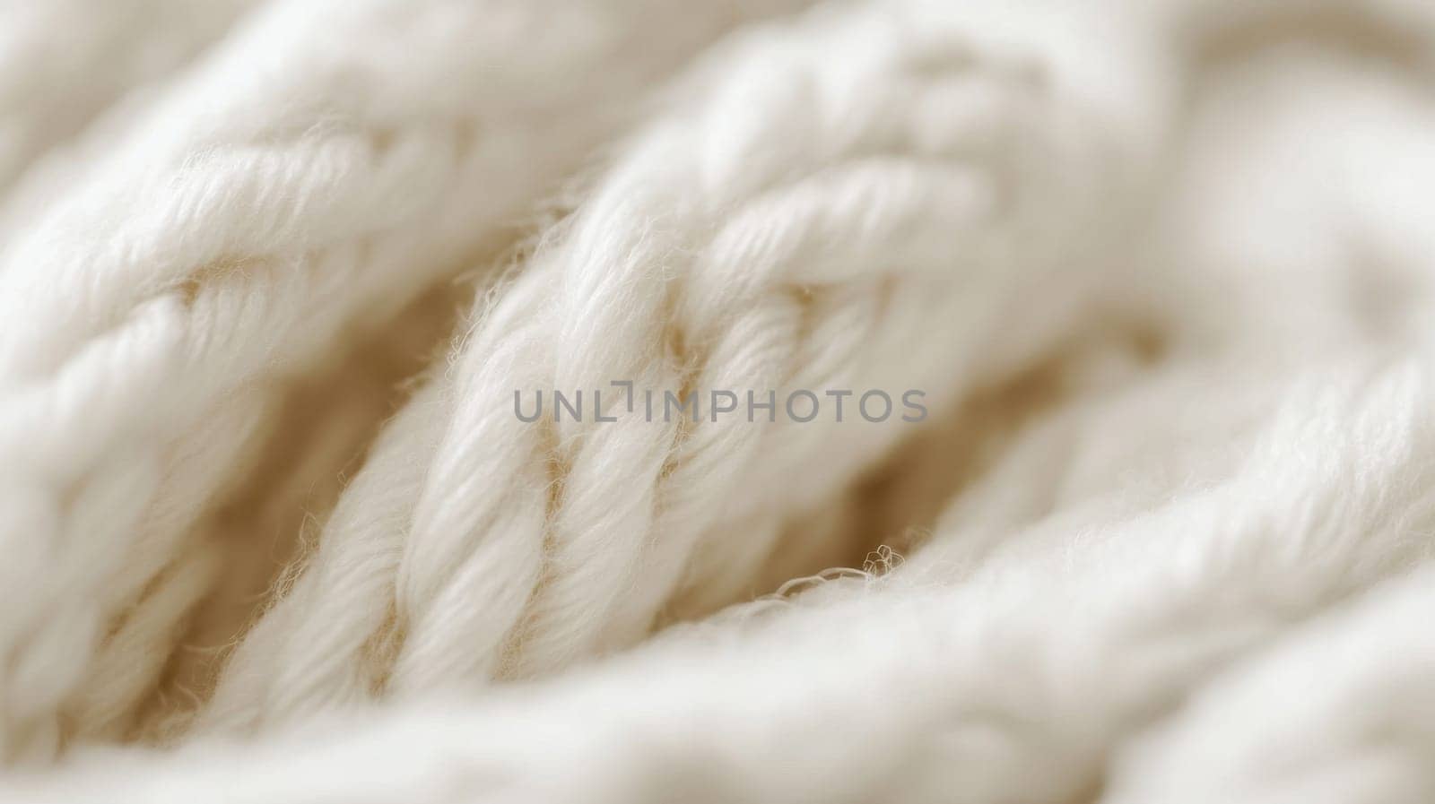 Close-up of wool yarn. Materials for light industry.