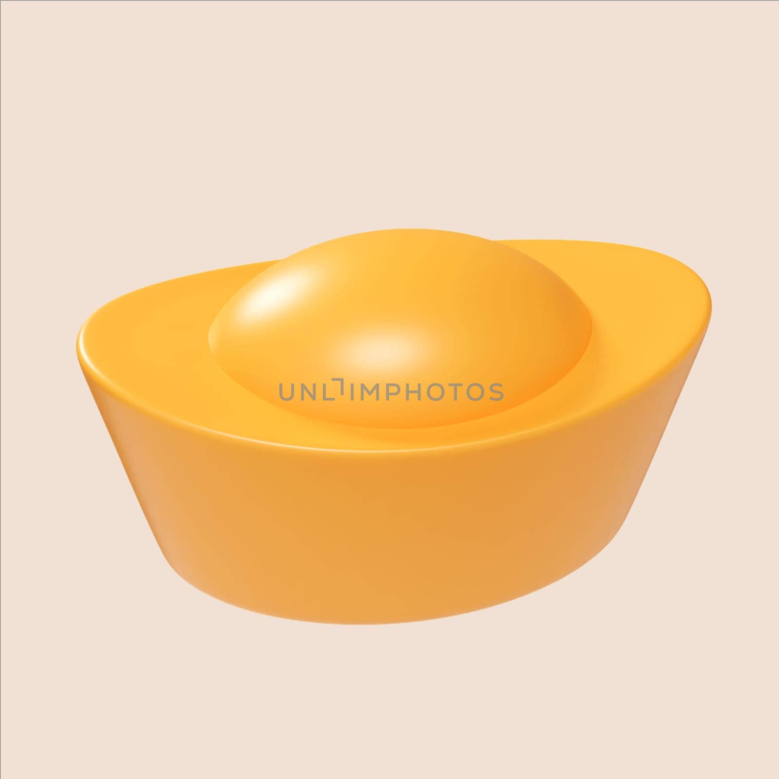 Experience the festive spirit of Chinese New Year with a 3D render of golden ingots symbolizing prosperity and joy.