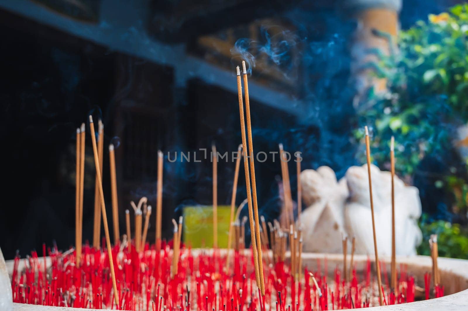 Senko aromatic incense on marble Mountains in Da Nang, Vietnam.